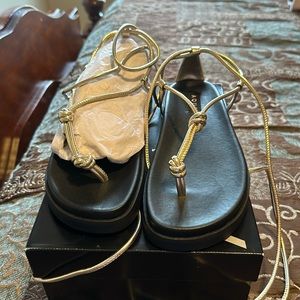 Aqua brand string up sandals